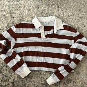 Cropped aritzia rugby shirt